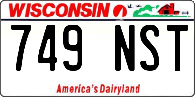 WI license plate 749NST