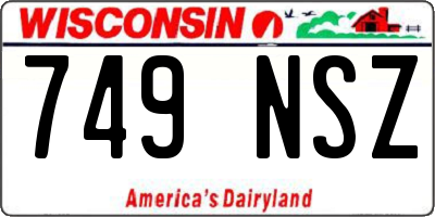 WI license plate 749NSZ