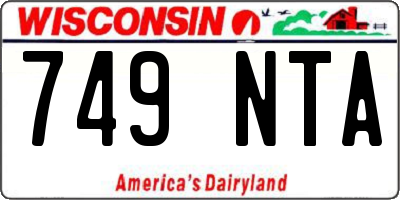 WI license plate 749NTA