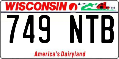 WI license plate 749NTB