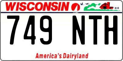 WI license plate 749NTH