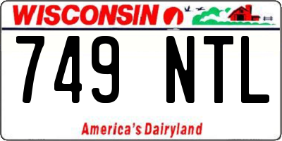 WI license plate 749NTL