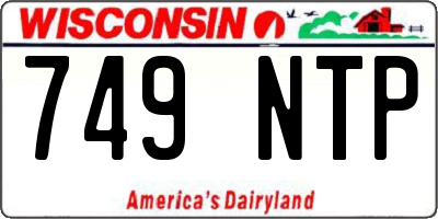 WI license plate 749NTP