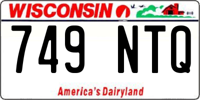 WI license plate 749NTQ