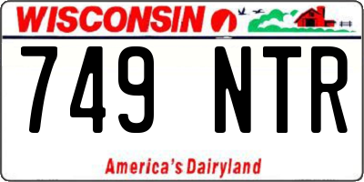 WI license plate 749NTR