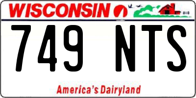 WI license plate 749NTS