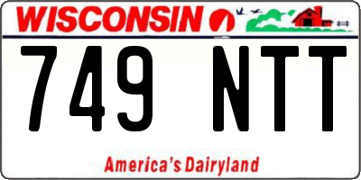 WI license plate 749NTT