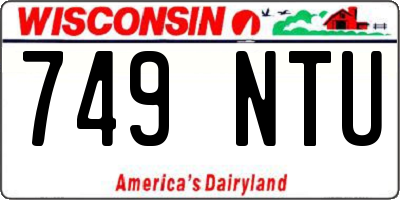 WI license plate 749NTU