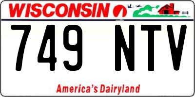 WI license plate 749NTV