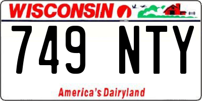 WI license plate 749NTY