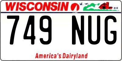 WI license plate 749NUG