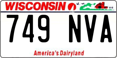 WI license plate 749NVA