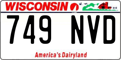 WI license plate 749NVD