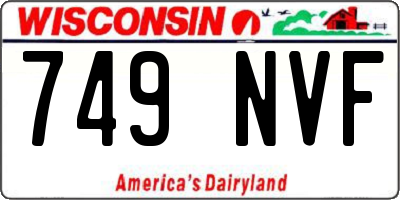 WI license plate 749NVF