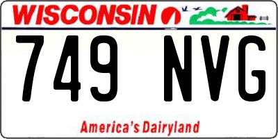 WI license plate 749NVG