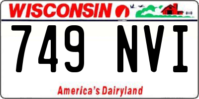 WI license plate 749NVI