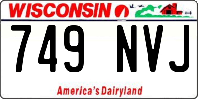 WI license plate 749NVJ