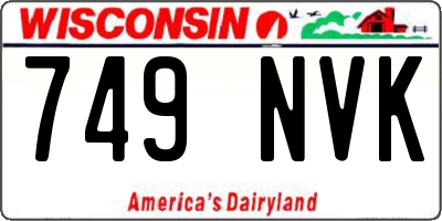 WI license plate 749NVK
