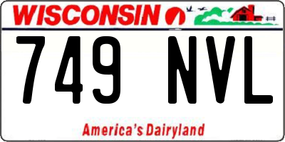 WI license plate 749NVL