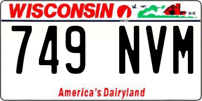 WI license plate 749NVM