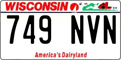 WI license plate 749NVN