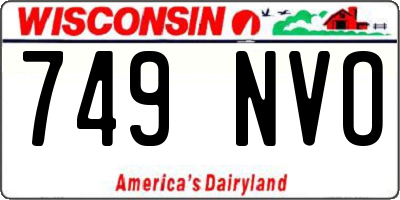 WI license plate 749NVO