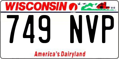 WI license plate 749NVP