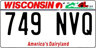 WI license plate 749NVQ