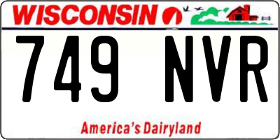 WI license plate 749NVR