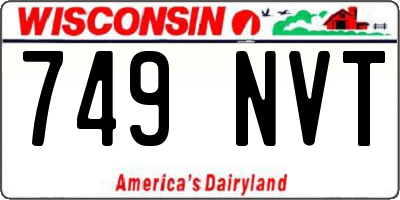 WI license plate 749NVT