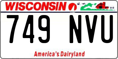 WI license plate 749NVU