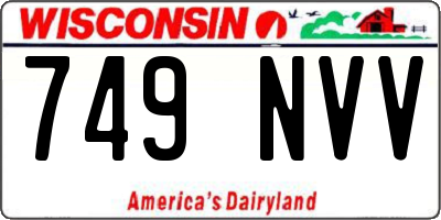 WI license plate 749NVV