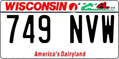 WI license plate 749NVW