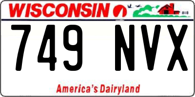 WI license plate 749NVX