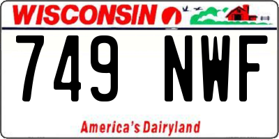 WI license plate 749NWF