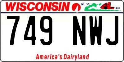 WI license plate 749NWJ