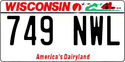 WI license plate 749NWL