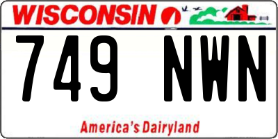 WI license plate 749NWN