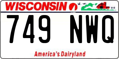 WI license plate 749NWQ