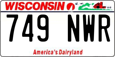 WI license plate 749NWR