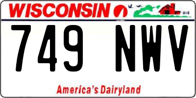 WI license plate 749NWV