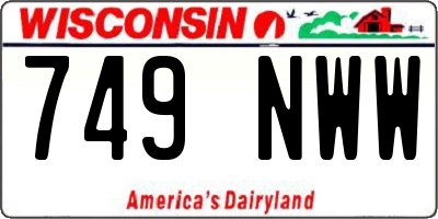 WI license plate 749NWW