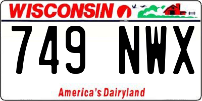 WI license plate 749NWX