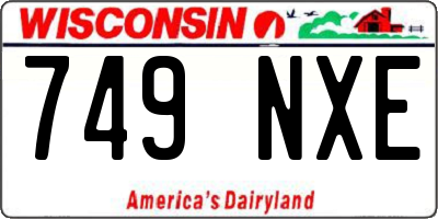 WI license plate 749NXE