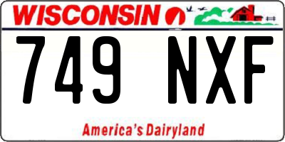 WI license plate 749NXF