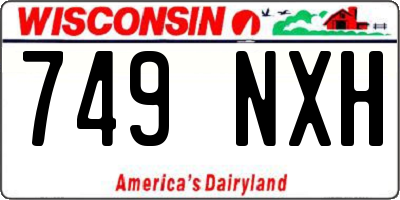 WI license plate 749NXH