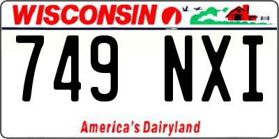 WI license plate 749NXI