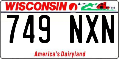 WI license plate 749NXN
