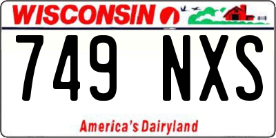 WI license plate 749NXS