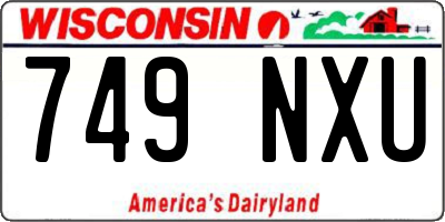 WI license plate 749NXU